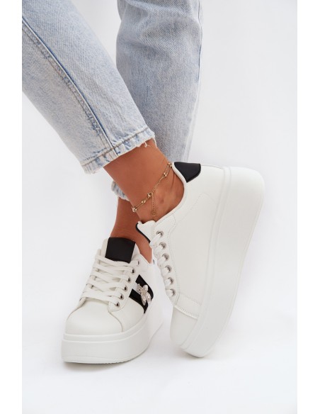 Women's Sneakers On Platform With White Pendant Palvessa