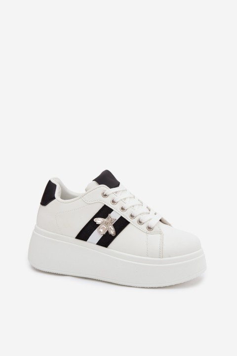 Women's Sneakers On Platform With White Pendant Palvessa