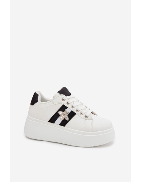 Women's Sneakers On Platform With White Pendant Palvessa