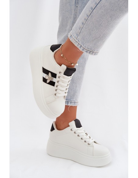 Women's Sneakers On Platform With White Pendant Palvessa