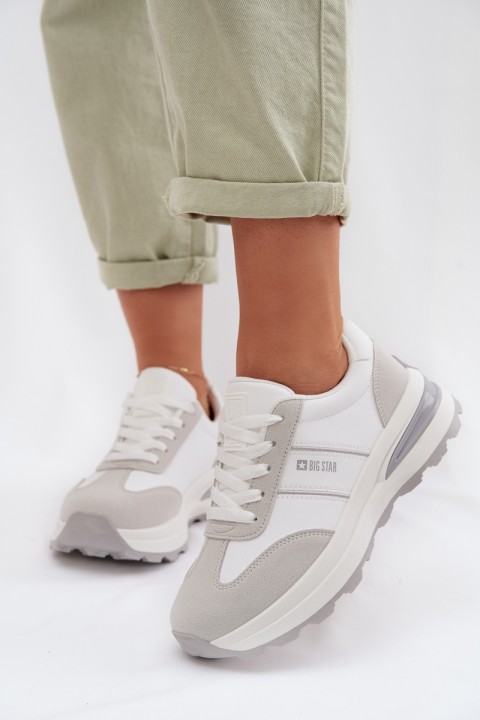Women's Sneakers Sports Shoes Big Star TT274879 HI-POLY SYSTEM White-Gray
