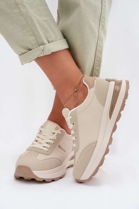 Women's Sneakers Sports Shoes Big Star TT274876 HI-POLY SYSTEM Beige