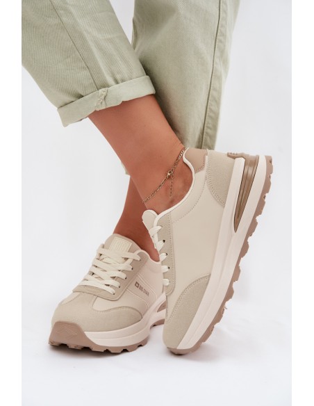 Women's Sneakers Sports Shoes Big Star TT274876 HI-POLY SYSTEM Beige