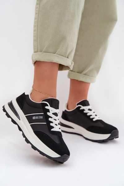 Women's Sneakers Sports Shoes Big Star TT274877 HI-POLY SYSTEM Black