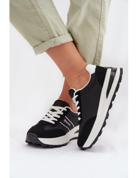 Women's Sneakers Sports Shoes Big Star TT274877 HI-POLY SYSTEM Black