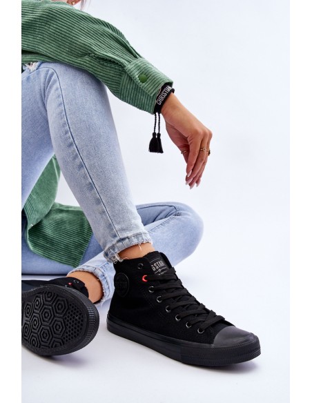 Women's Classic High Sneakers Big Star T274033 Black