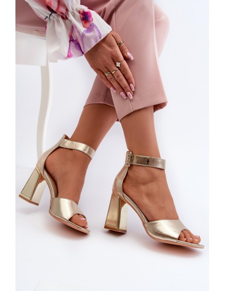 Elegant Women's Sandals with Gold Heels Rosazara