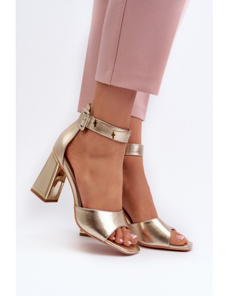 Elegant Women's Sandals with Gold Heels Rosazara