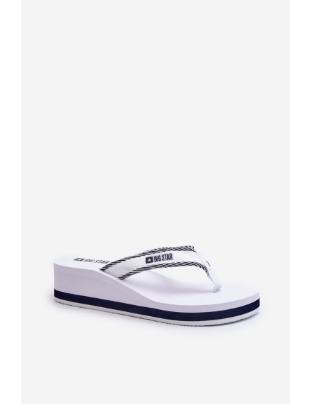 Women's Wedge Flip Flops by Big Star NN274A826 White
