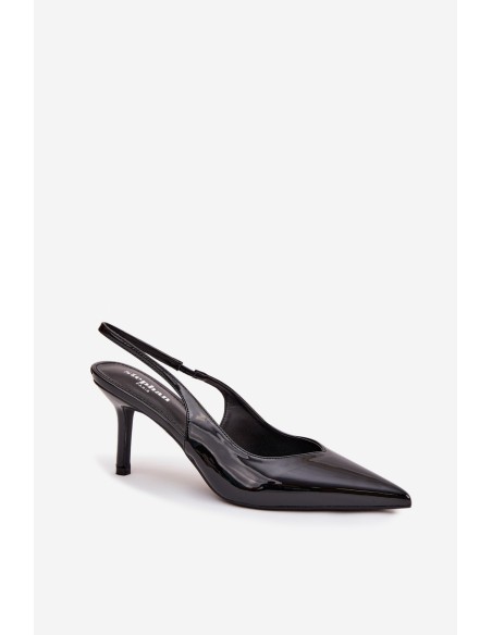 Patent Leather Pumps on Heel Black Phelia