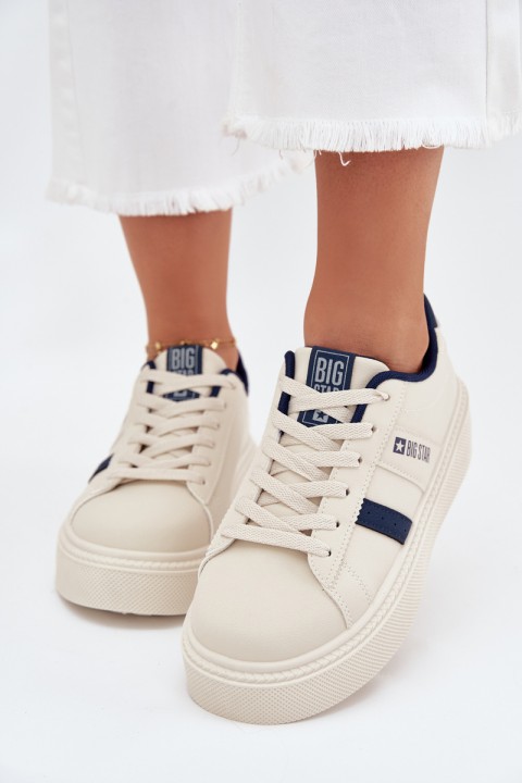 Ladies Sneakers On Platform Big Star SS274347 Light Beige