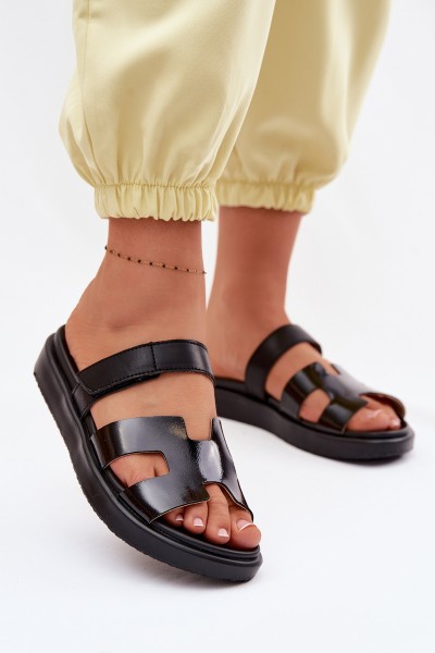 Leather Women's Slip-On Black Lemela