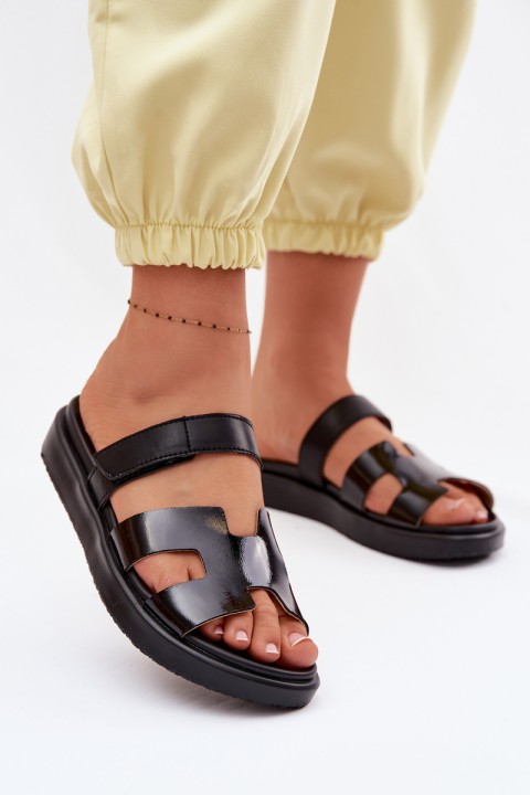 Leather Women's Slip-On Black Lemela