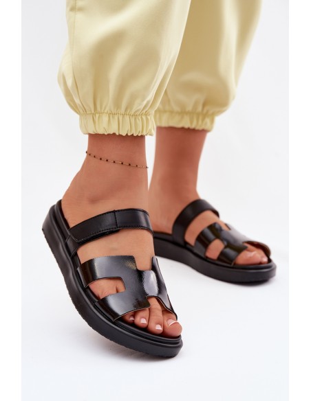 Leather Women's Slip-On Black Lemela