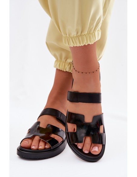 Leather Women's Slip-On Black Lemela