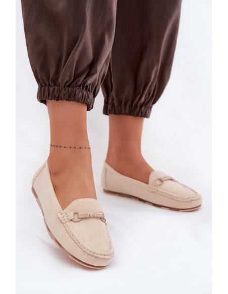 Women's Flat Beige Loafers Olisa