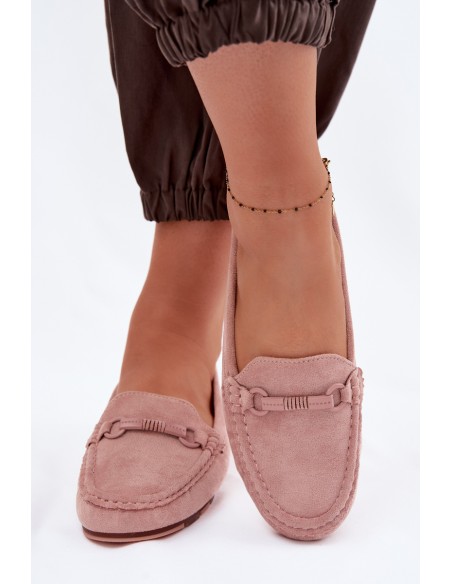 Women's Flat Pink Moccasins Olisa