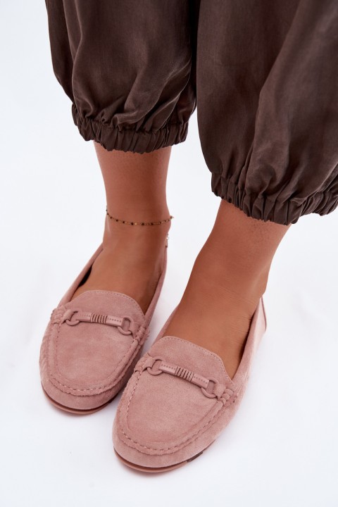 Women's Flat Pink Moccasins Olisa