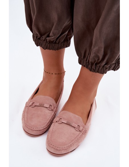 Women's Flat Pink Moccasins Olisa