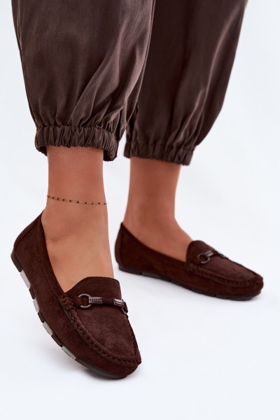 Women's Flat Chocolate Moccasins Olisa