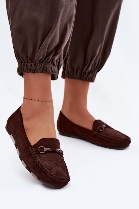 Women's Flat Chocolate Moccasins Olisa