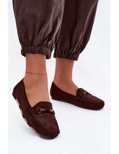 Women's Flat Chocolate Moccasins Olisa