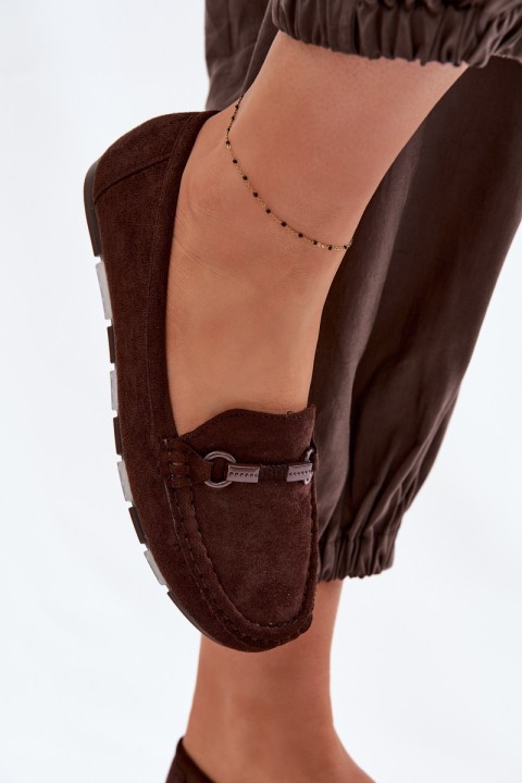 Women's Flat Chocolate Moccasins Olisa