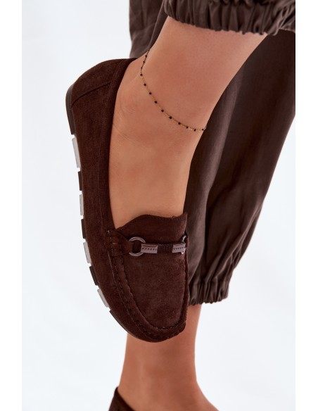 Women's Flat Chocolate Moccasins Olisa