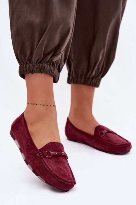 Women's Flat Burgundy Loafers Olisa