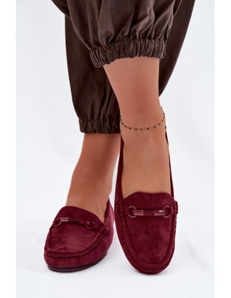 Women's Flat Burgundy Loafers Olisa