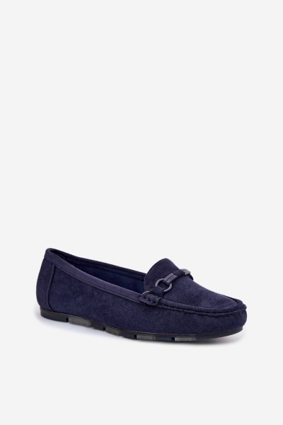 Women's Flat Navy Blue Loafers Olisa 2