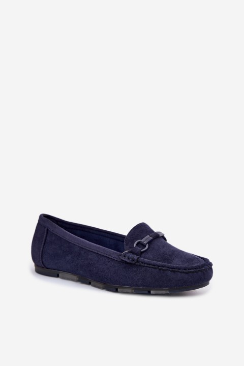Women's Flat Navy Blue Loafers Olisa