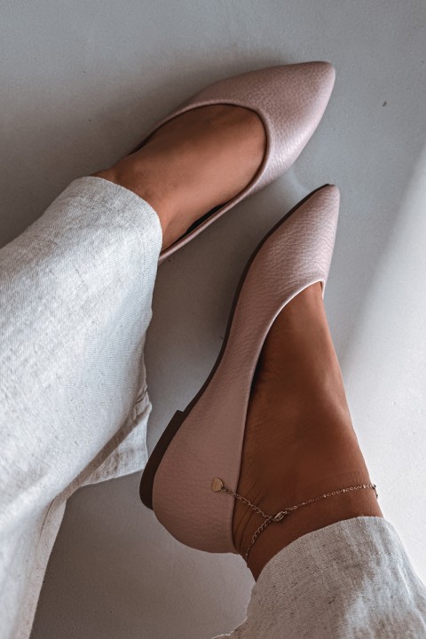 Pink Eco Leather Ballerinas Nelisa