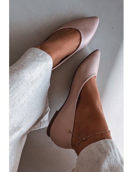 Pink Eco Leather Ballerinas Nelisa