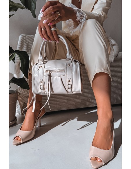 Women's Beige High Heeled Sandals Sevina