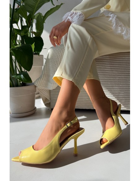 Women's High Heel Yellow Sandals Sevina