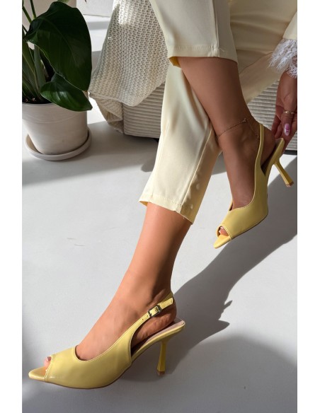 Women's High Heel Yellow Sandals Sevina