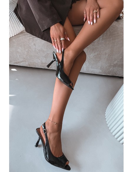 Women's High Heel Black Sandals Sevina