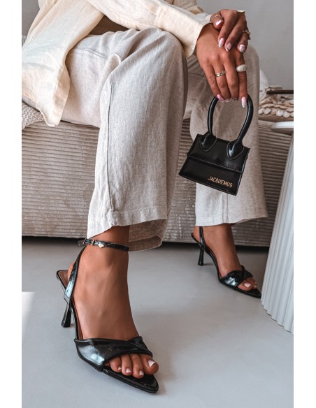 Women's High Heel Sandals Made of Eco Leather Black Sedira