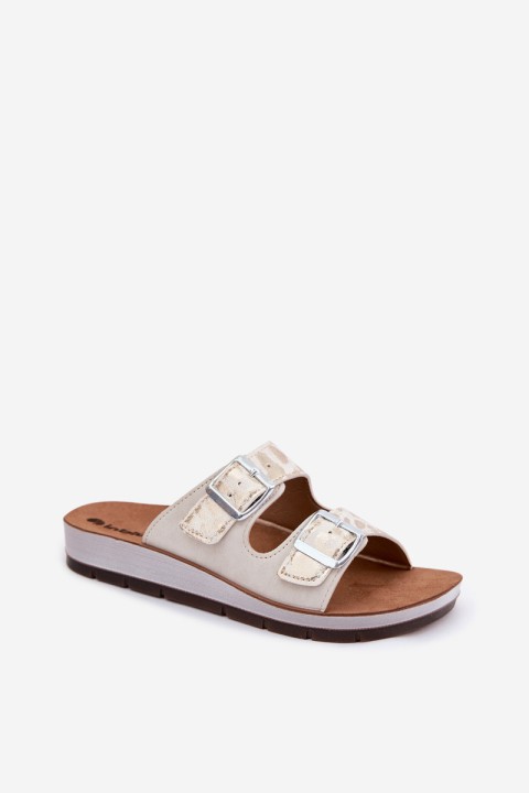 Women's Slides With Buckles Inblu CP000063 White