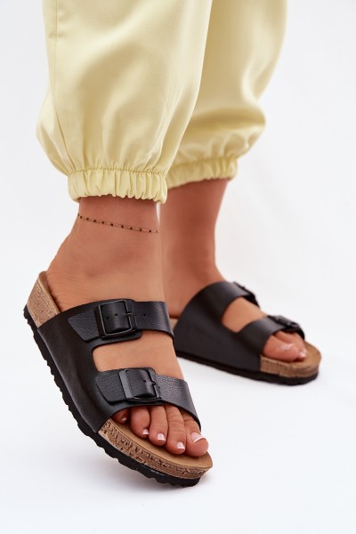 Women's Slippers With Buckles Inblu NM000039 Black