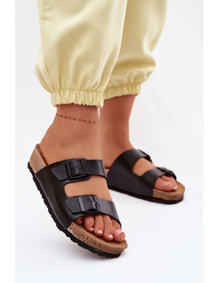 Women's Slippers With Buckles Inblu NM000039 Black