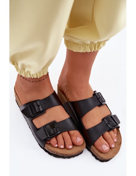 Women's Slippers With Buckles Inblu NM000039 Black