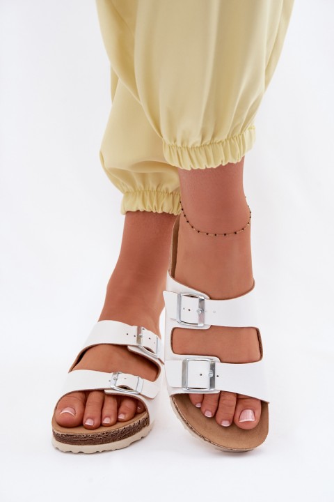 Women's Slides with Clips Inblu NM000039 White