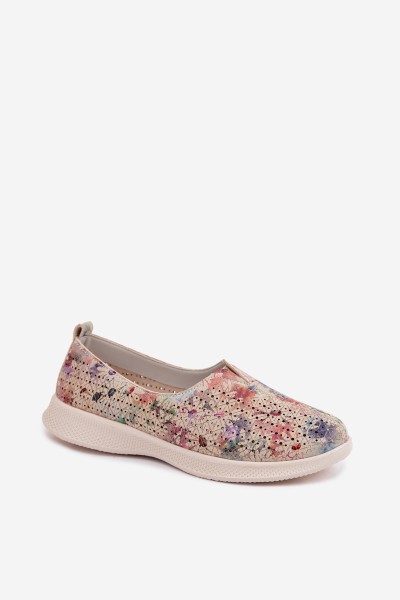 Suede Perforated Women's Loafers Multicolor Eliva 2