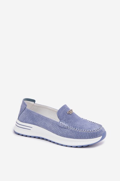 Women's Suede Loafers Blue Demela 2