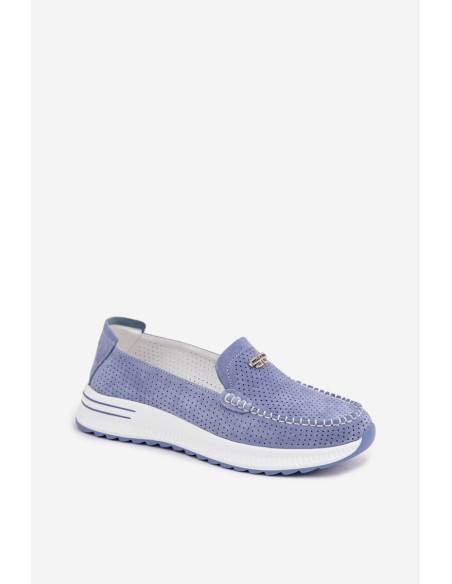 Women's Suede Loafers Blue Demela