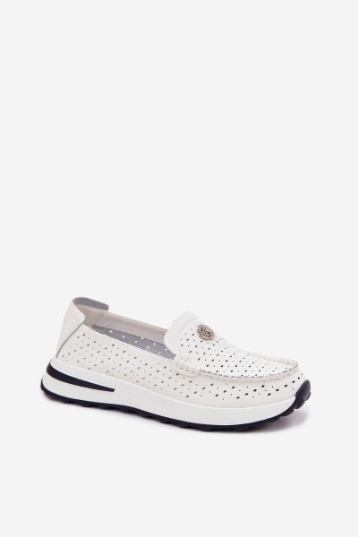 Women's Perforated Leather Loafers Kemela 2