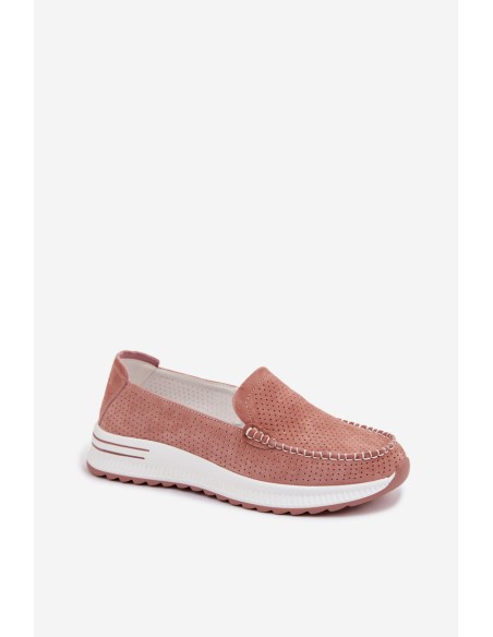 Pink Suede Women's Loafers Pevina