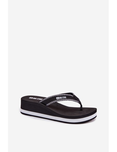 Women's Wedge Flip Flops Big Star NN274A727 Black